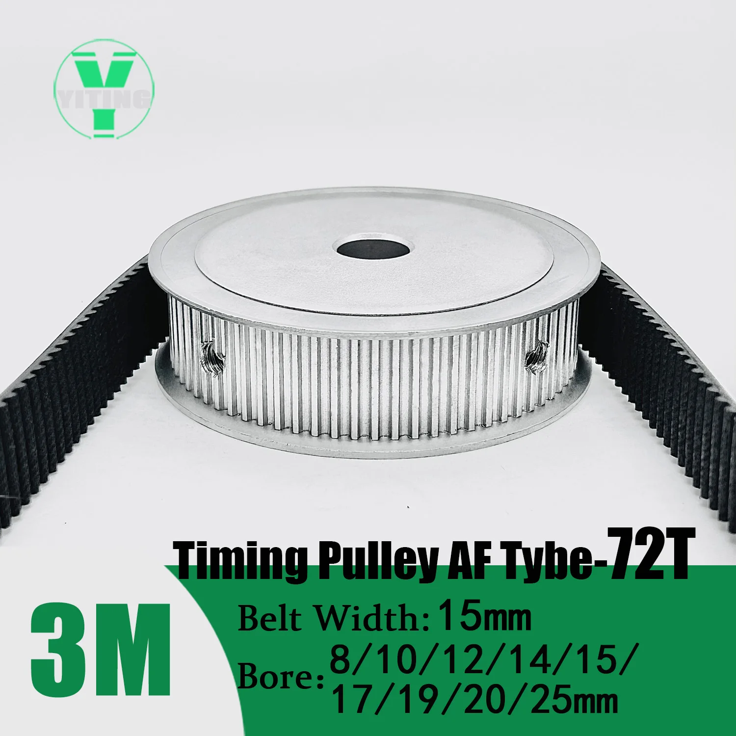 HTD 3M 18T 72Teeth Timing Pulley Belt Set Belt Width 15mm Bore 4~25mm Reduction 4:1 Deceleration 3M Pulley Kit Synchronous Wheel