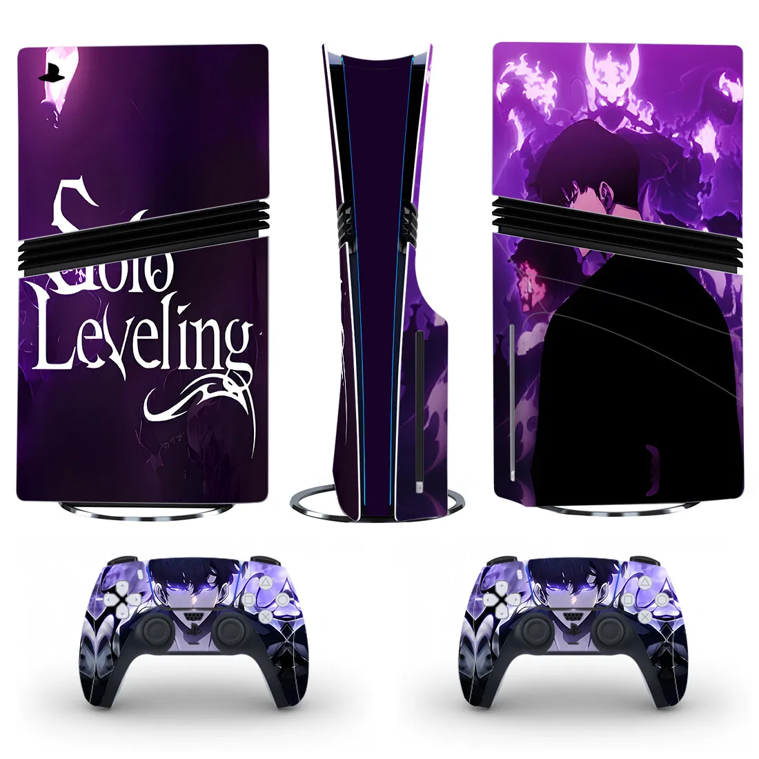 Anime Solo Leveling PS5 Pro Disc Skin Sticker Sticker Cover voor console en 2-controllers Nieuwe PS5 Pro Disk Skin Vinyl