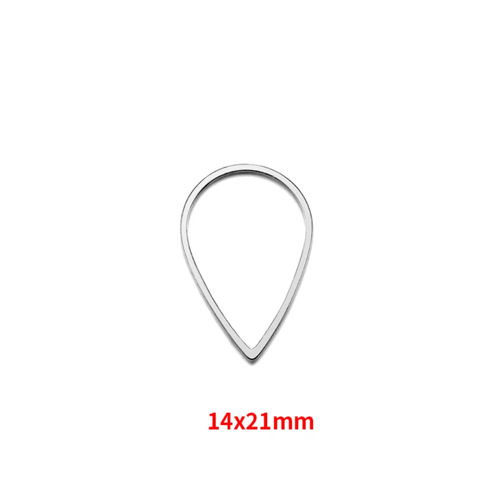 20 Stück Edelstahlrahmen Charms DIY Ohrringe Anhänger Runde Tropfen Sechseck Blanko Lünette für Harz Schmuckherstellung DIY Erkenntnisse