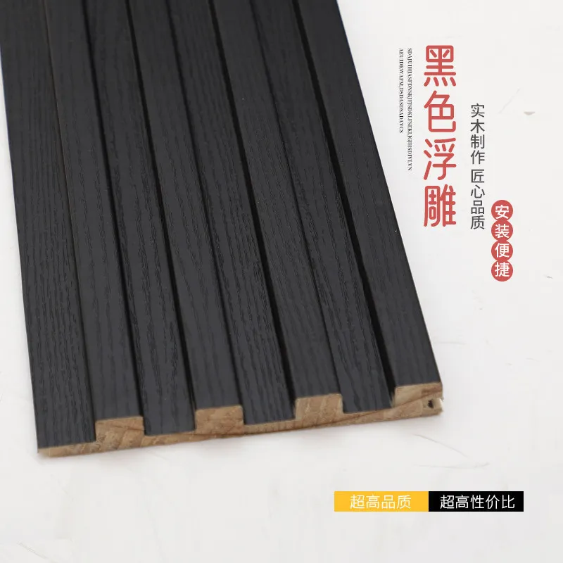 Sample Flut Wall Panel Wood Color Interior Decoration International Customize Building Material