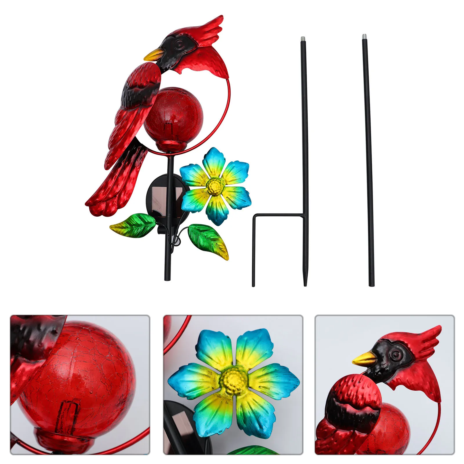 

1Pcs Outdoor Solar Lamp Parrot Design Lawn Light Retro Garden Landscape Lamp Waterproof Yard Decoration Solar Power Light