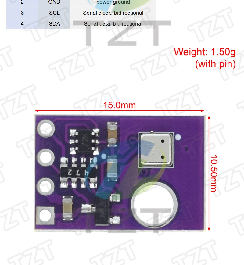 AHT10 AHT15 AHT20 AHT21B AHT25 AHT30 Hochpräzises digitales Temperatur- und Feuchtigkeitssensor-Messmodul mit I2C-Kommunikation – Detail 9