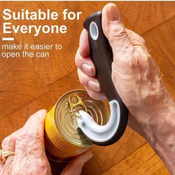 Multifuctional Ring Hook Pulling Jar Can Opener Non-slip Manual Bar Lid Opening Kitchen Tool Bottle Opener Hanging Hole