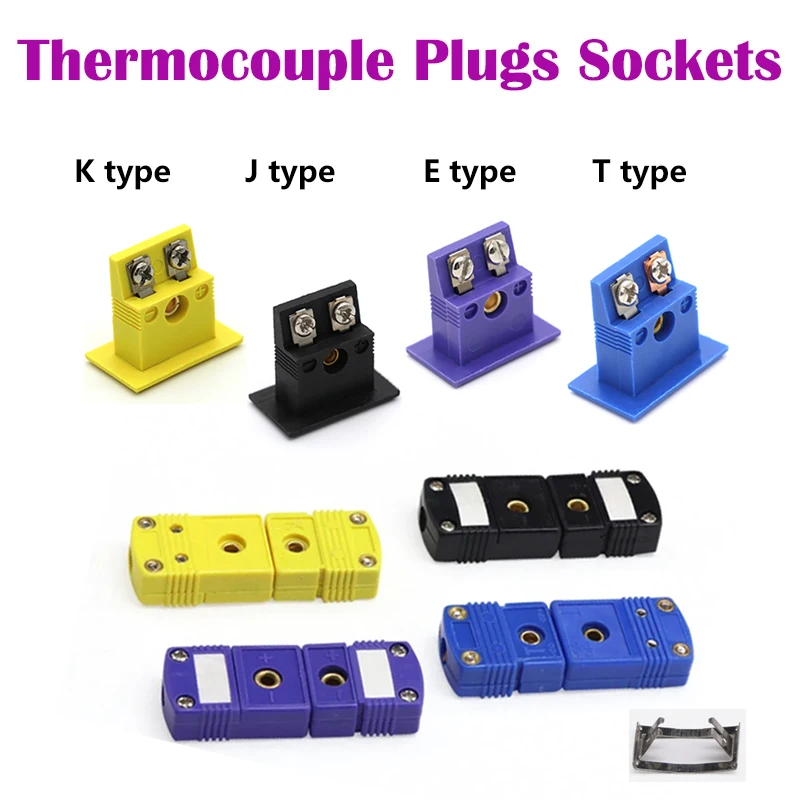 

1~100pcs K/T/J/E Type Panel Mount Thermocouple Miniature Socket & Plug Connector Thermocouple Plugs and Sockets Sensor