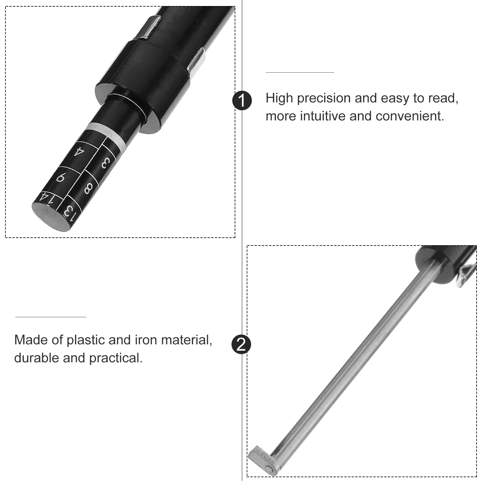 

1pc Brake Pad Detection Pen Thickness Gauge for Car Truck Plastic Iron Material Tread Depth Measurer Tire Ruler High Precision