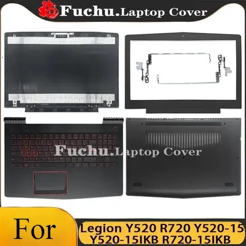 Laptop LCD Back Cover/Front Bezel/Hinges/Palmrest/Bottom Case FOR Lenovo Legion Y520 R720 Y520-15 R720 -15 Y520-15IKB R720-15IKB