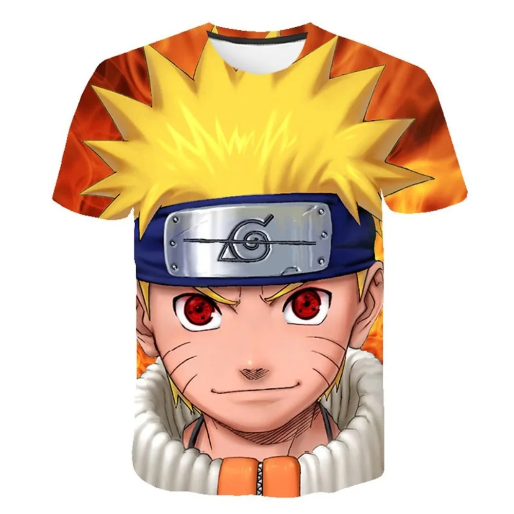 

2025 Novelty Cartoon Anime Naruto Short Sleeve Children T-shirt Boys T Shirt Kids TShirt Summer Tops 4-14 Years Children Clothes