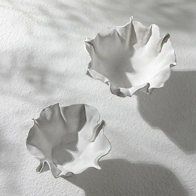 زخرفة أطباق فاكهة سيراميك جديدة على الطراز الصيني، وخزانة مشروبات لغرفة المعيشة على طراز Zen، وحرف تزيين منزلية ناعمة #4