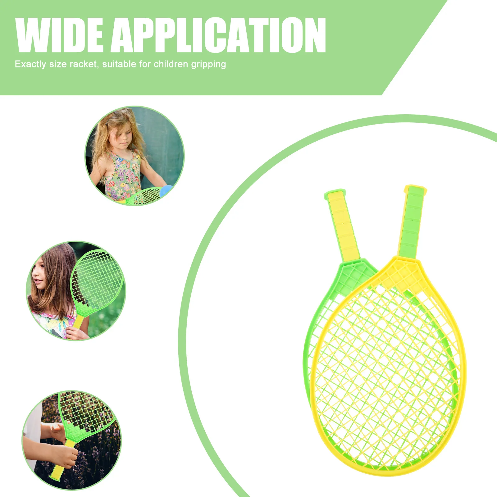 

1 set 1 Set Badminton Racket Set For Kids With Balls Durable Outdoor Sports Equipment Lightweight Portable Yard Play Rackets