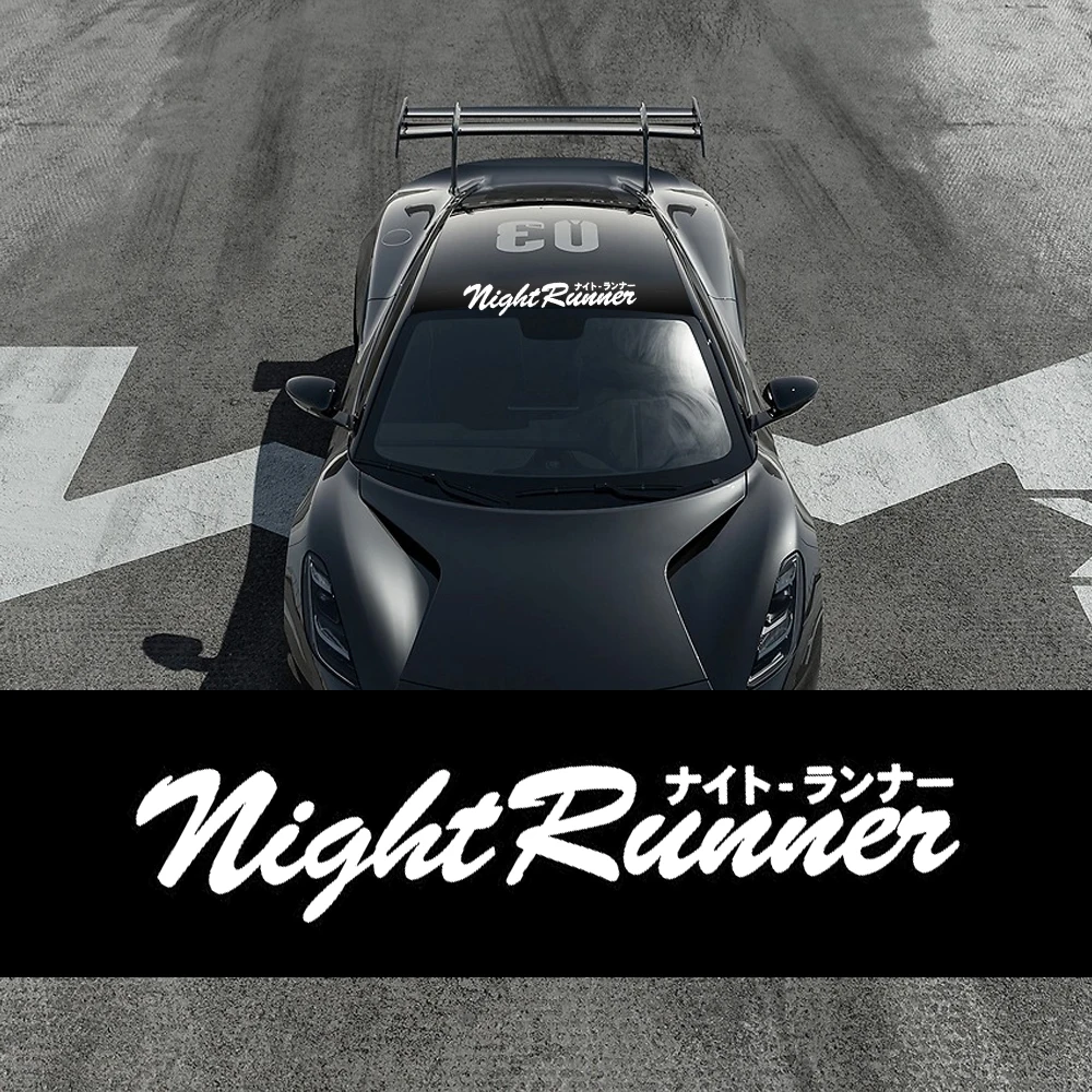 HellaFlush Style Reflective Car Decals for Night Runner - Windshield Window Bumper Door Styling - Decorative Vinyl Decals Waterp