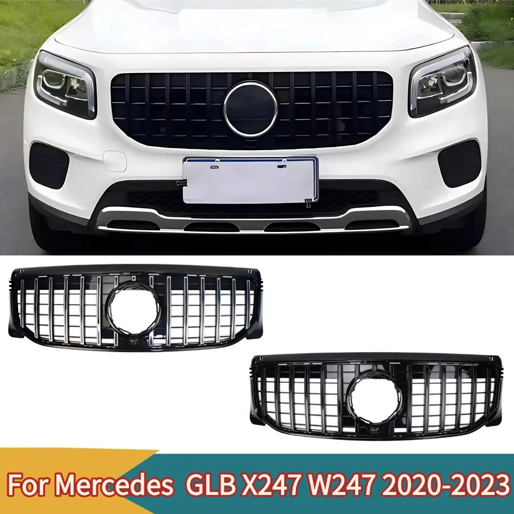 For Benz GLB X247 W247 220 250 2020-2023  Front Inlet Grille Bumper Grill Middle Grid Mesh Tuning Part