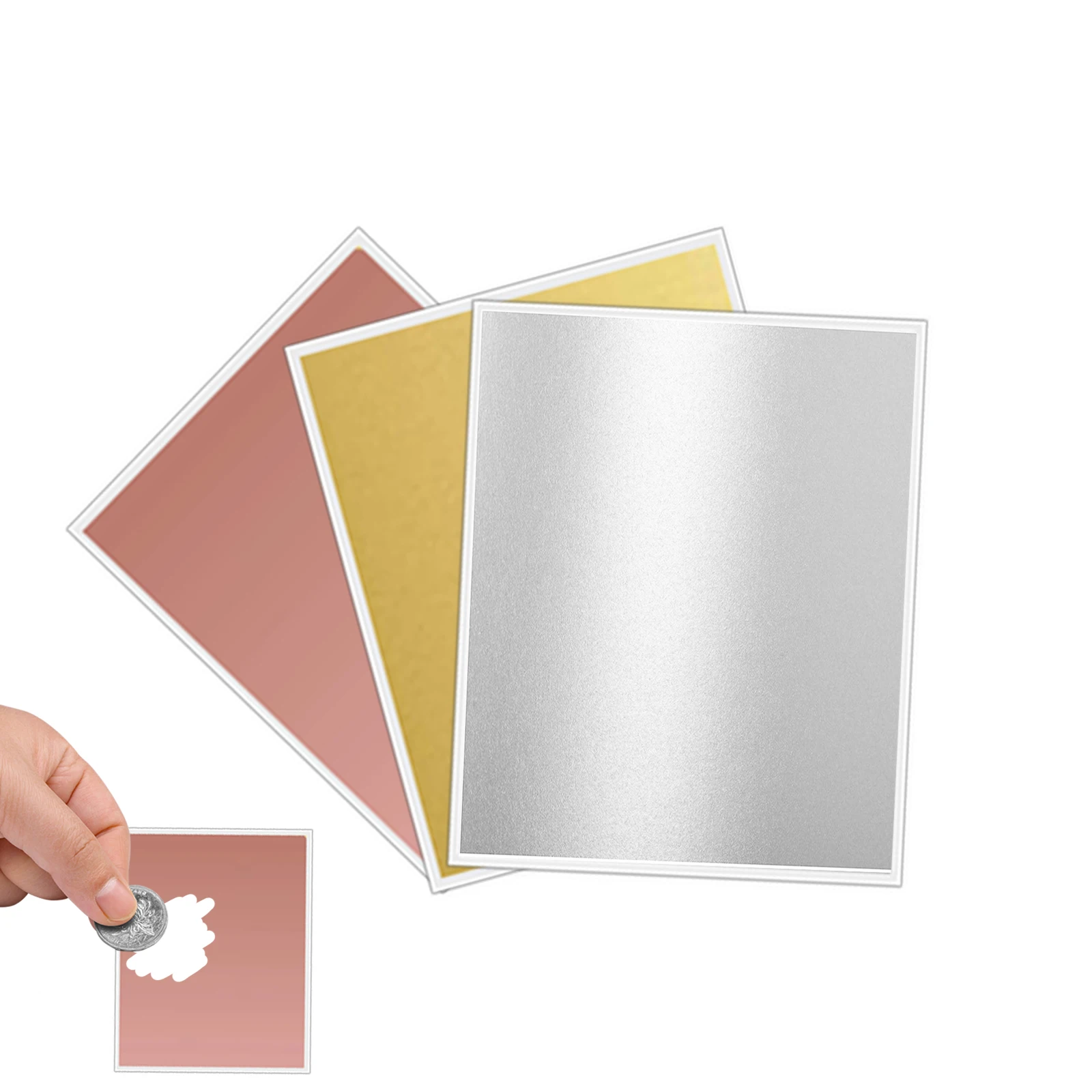 5pcs/Bag scratch stickers 200mm*270mmgold Silver rosegold for password cover family game wedding information stickers