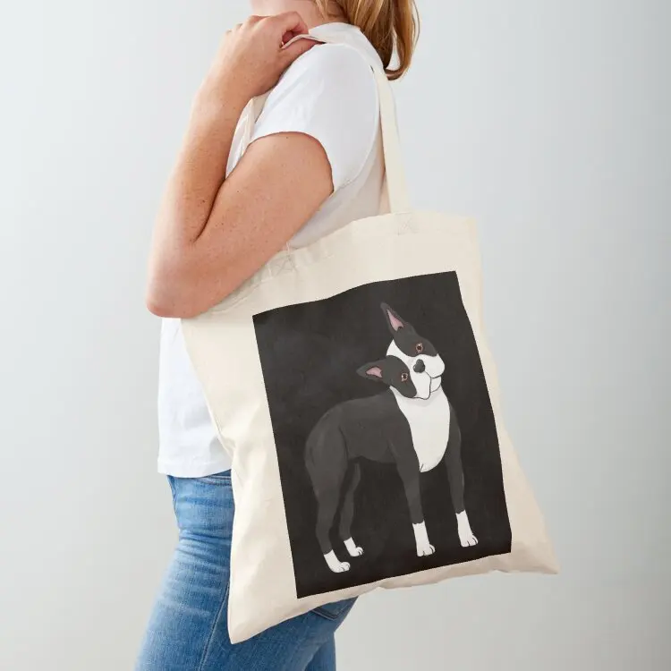 

Adorable Boston Terrier Tote Bag personalized tote bag reusable shopping bags reusable shopping bag canvas tote bags