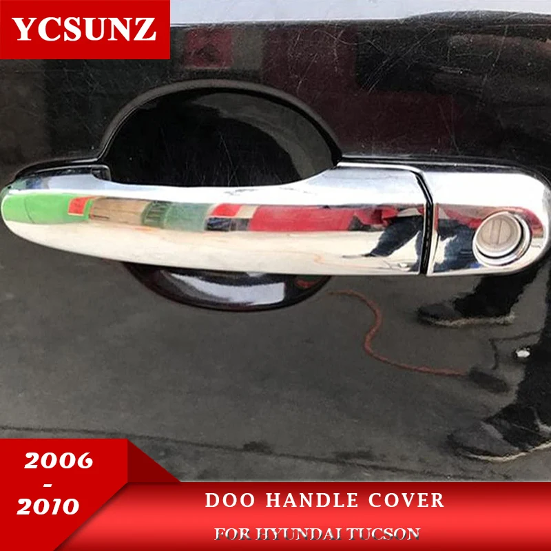 ABS Chrome Door Handle Cover Trim For Hyundai Tucson 2006 2007 2008 2009 2010 Exterior Parts Car Styling YCSUNZ