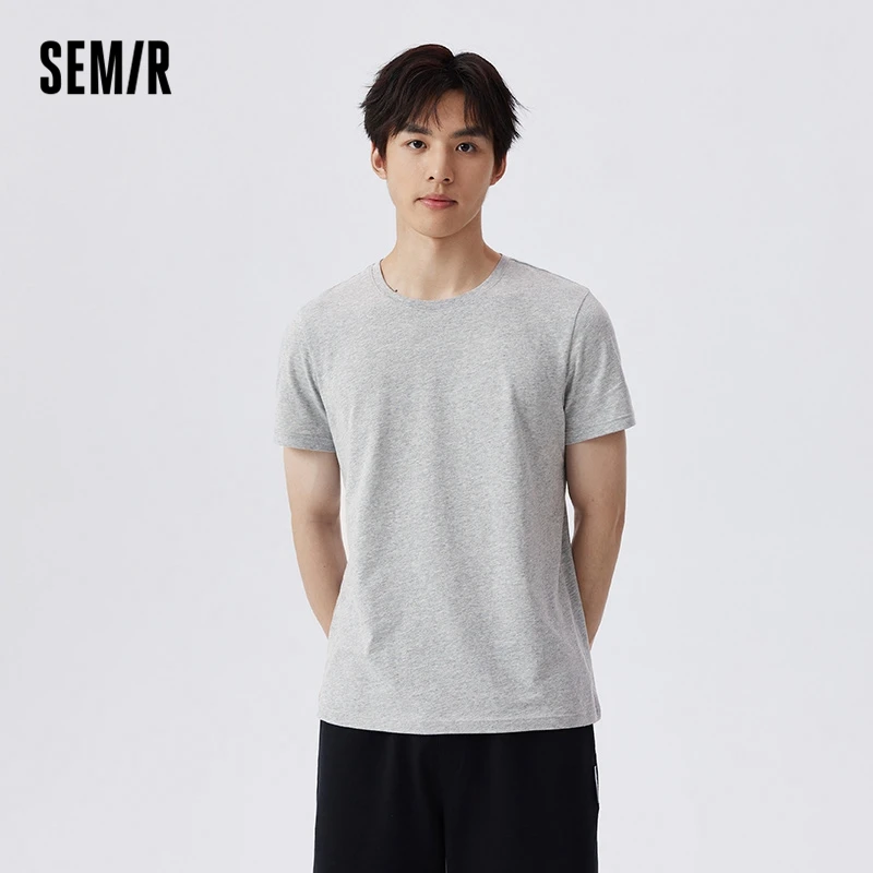 Semir Short Sleeve T Shirt Men Spring Cotton Fashion Casual Wear Daily Basic Wear Pajama Bottoms Top