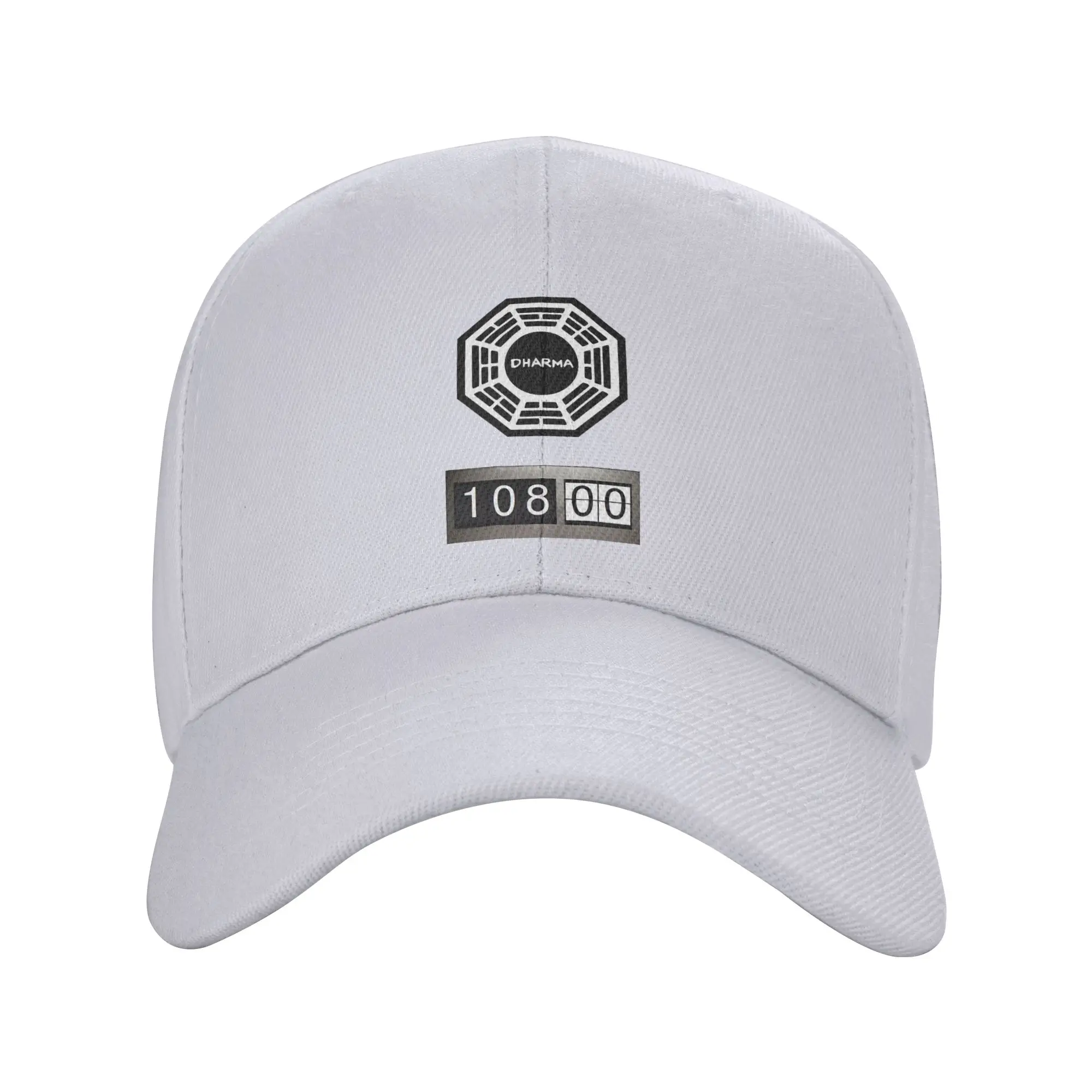 Fashion Dharma Initiative logo with The Swan Countdown Curved Brim Baseball Cap Structured Fit Hats For Man