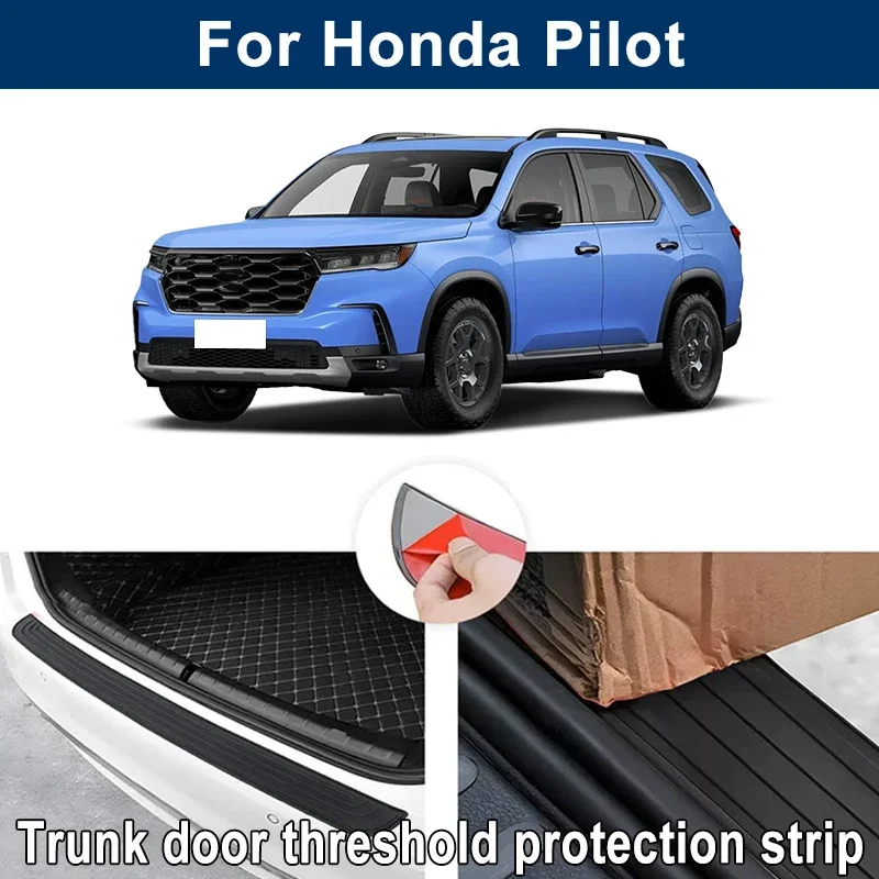 Car Trunk Sill Anti-scratch Guard Strip For Honda Pilot - Rear Bumper Rubber Protector Decorative Cover Sticker