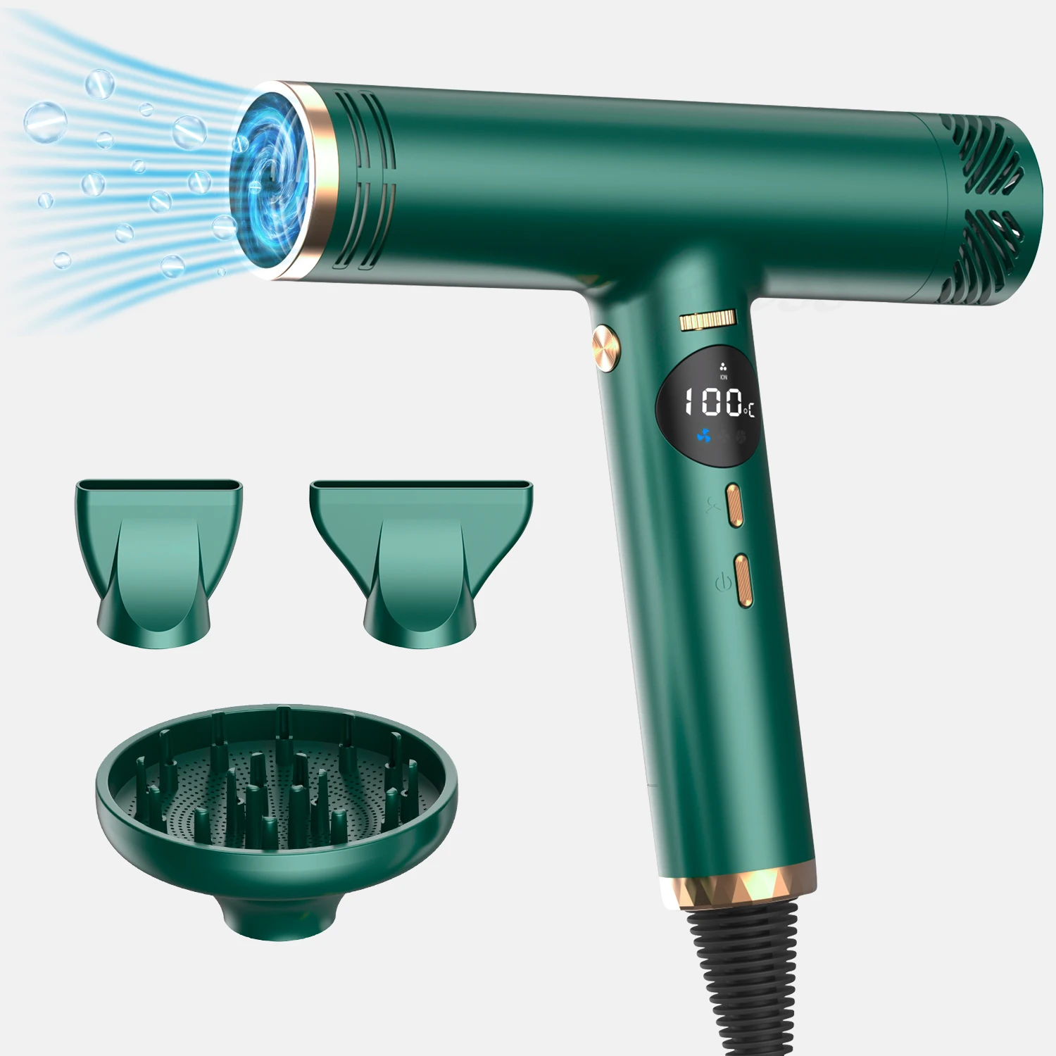 

Best Hair Dryer Low Noise Hair Dryer Negative Ionic Brushless Blow Dryer 110000RPM Air Hair Tool