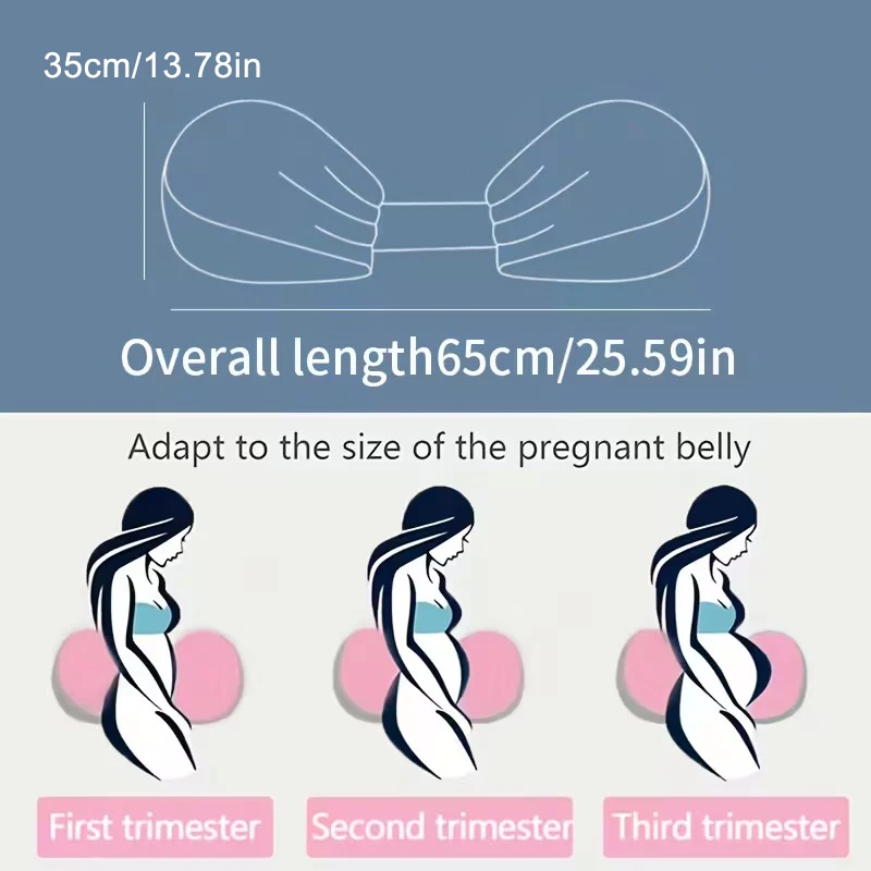 CZHIYAO Foldable Maternity Pillow Pregnant Women Side Sleeping Waist Belly Support Cushion Portable Travel Body Support Pillow