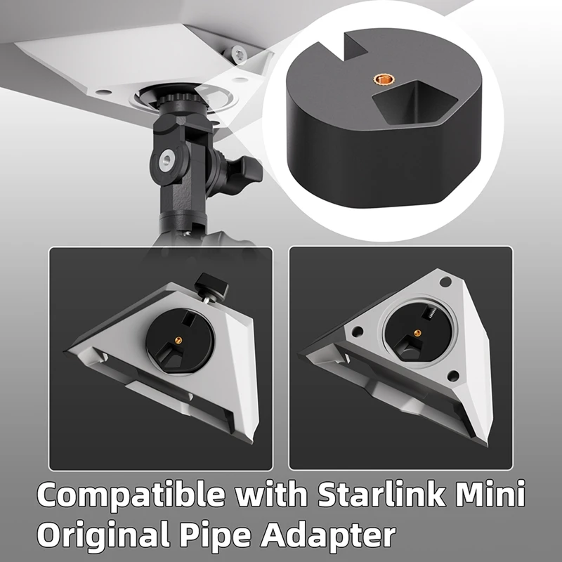 Super Sale For Starlink Mini Clamp Mount Adjustable Universal Pole Clamp Starlink Mini Mount with Pipe Adapter for RV Boat