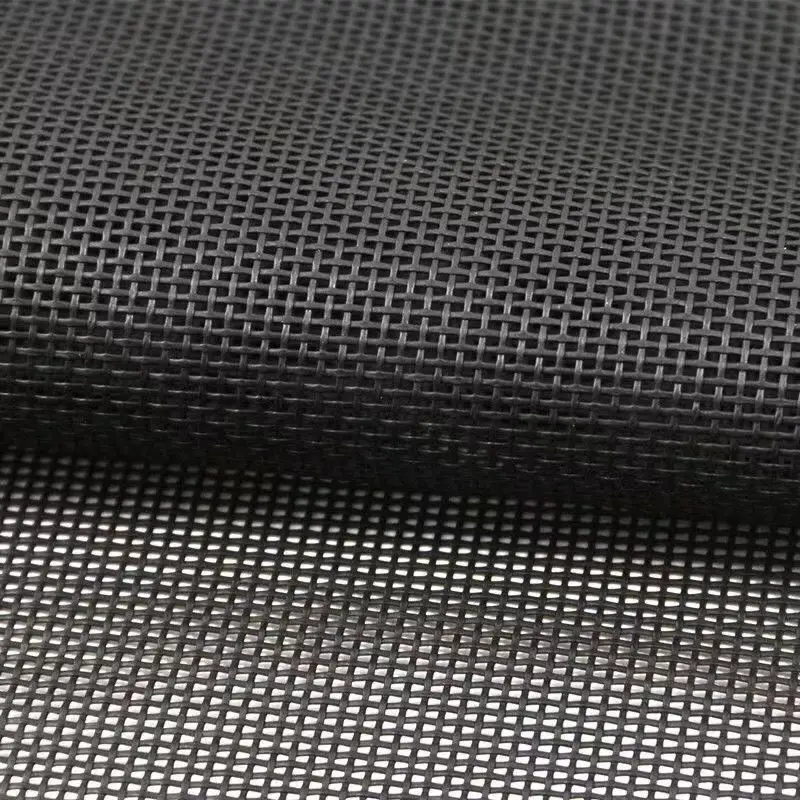 Textilene Mesh Fabric By The Meter for Office Chair Outdoor Table Sunshade Curtain Diy Sewing Cloth Wearable Durable Plain Black