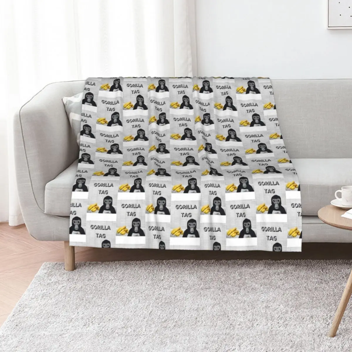 

Gorilla Tag Bananas Throw Blanket Single Furry Blankets Sofas Of Decoration Beach Blankets