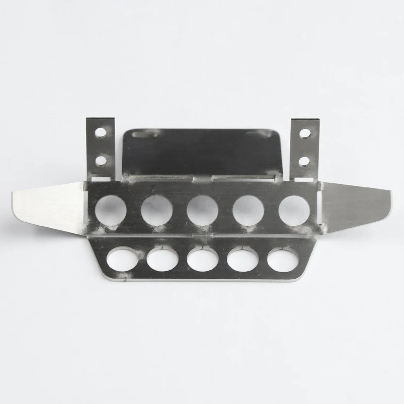 แผ่นป้องกันโลหะด้านหน้าสำหรับรถบังคับวิทยุขนาด 1/12 รุ่น MN D90 D91 D99S MN99 อะไหล่อัพเกรดพร้อมรูสำหรับติดตั้งวินซ์