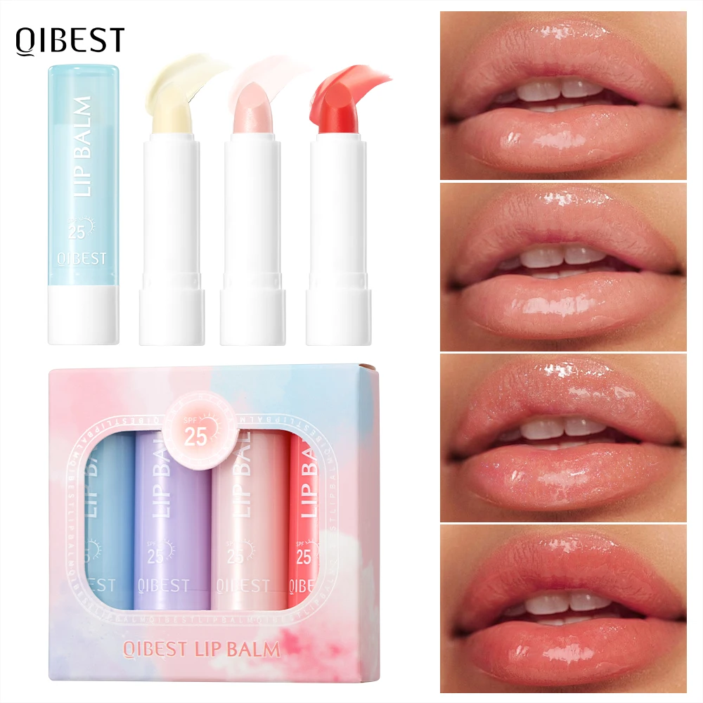 QIBEST Lippenbalsem Make-up Sets Hydraterende Kleurloze Lipstick Langdurige Lipstick Voedende Dagelijkse Verzorging Lippenbalsem Beauty Cosmetica