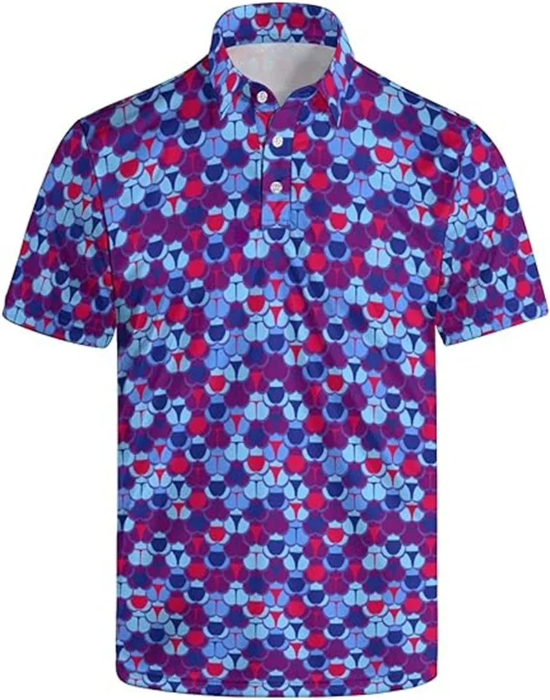 

New 3d Print Polo Shirts For Men Women Slim Golf Shirts Fashion Street Flashes Polo Shirt Sunny Cool Hawaiian Beach Short Sleeve