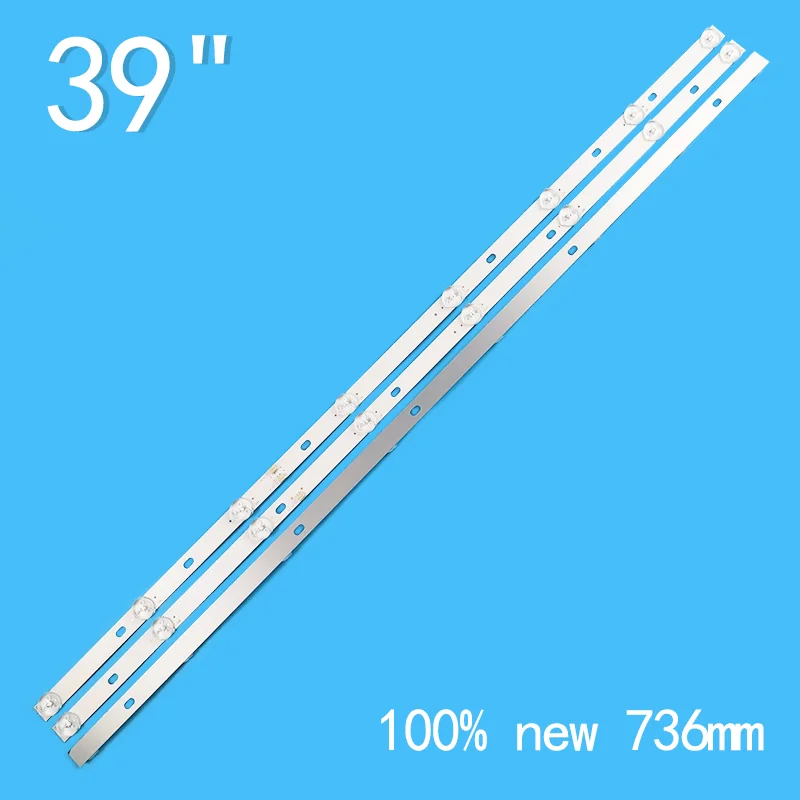 Новый 3 шт./лот 2A + 1B 736 мм 8 светодиодов 6 В для 40-дюймового ЖК-телевизора D40-M30 40BF400 JS-D-JP395DM-A81EC JS-D-JP395DM-B82EC (80105) E395DM1000 MCPCB