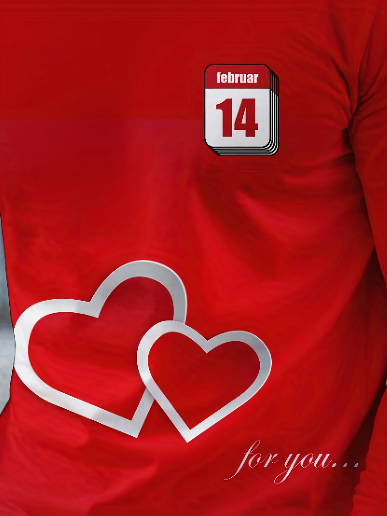 تي شيرت كاجوال بأكمام طويلة لعيد الحب من Hot Love، تي شيرت بسيط برقبة دائرية مناسب لحفلات السفر اليومية وما إلى ذلك #4