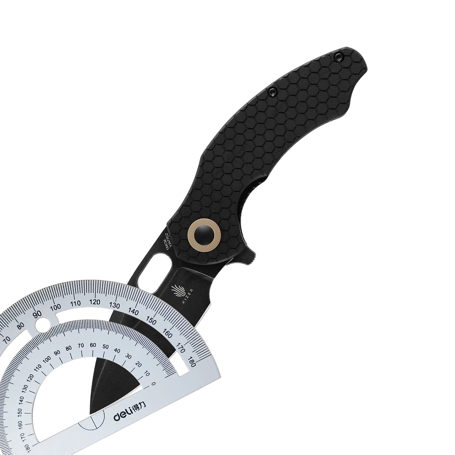 Kizer Pocket Knife Roach Mini V3477C2 2022 New Folding Knife with Black Textured G10 Handle Removable Flipper Tab Knife