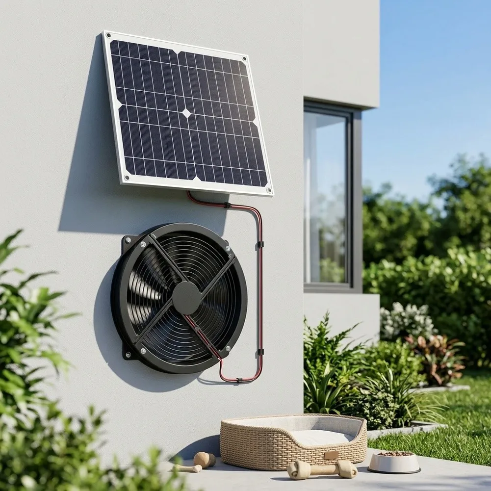 For Home Air Quality 280*280mm 15W Solar Panel Efficient Solar Ventilation Solar Power Part Monocrystalline Panel