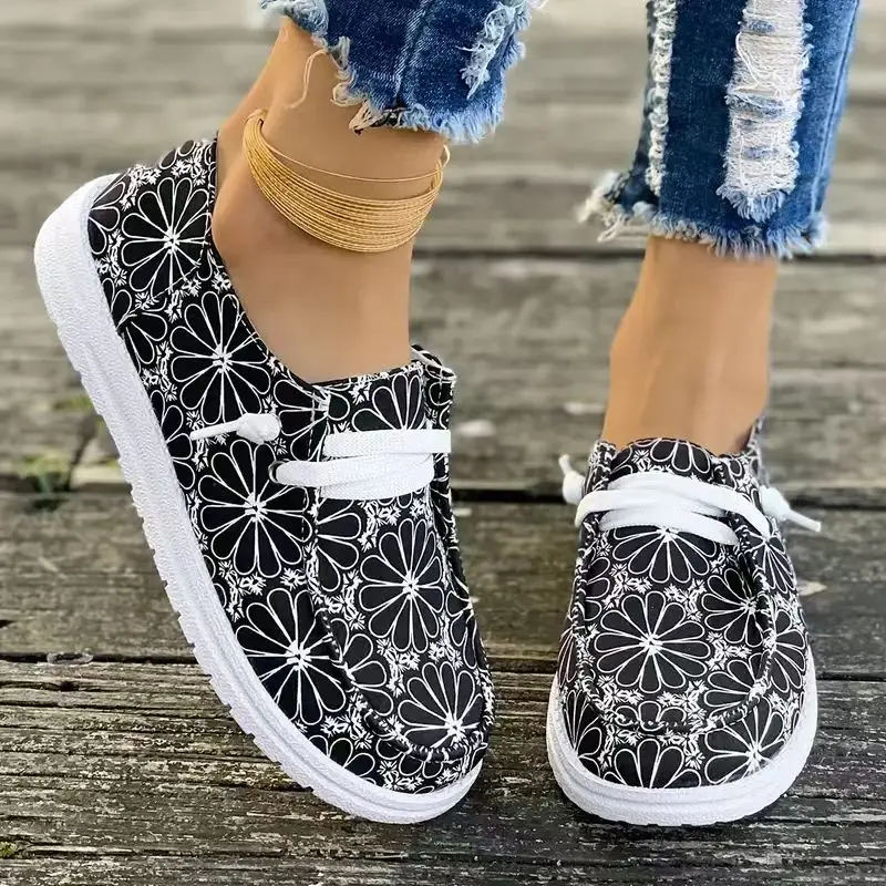 

2025 New Summer Canvas Shoes Women's Fashion Casual Women Shoes Comfortable Breathable Loafers Ladies Sneakers Zapatos De Mujer