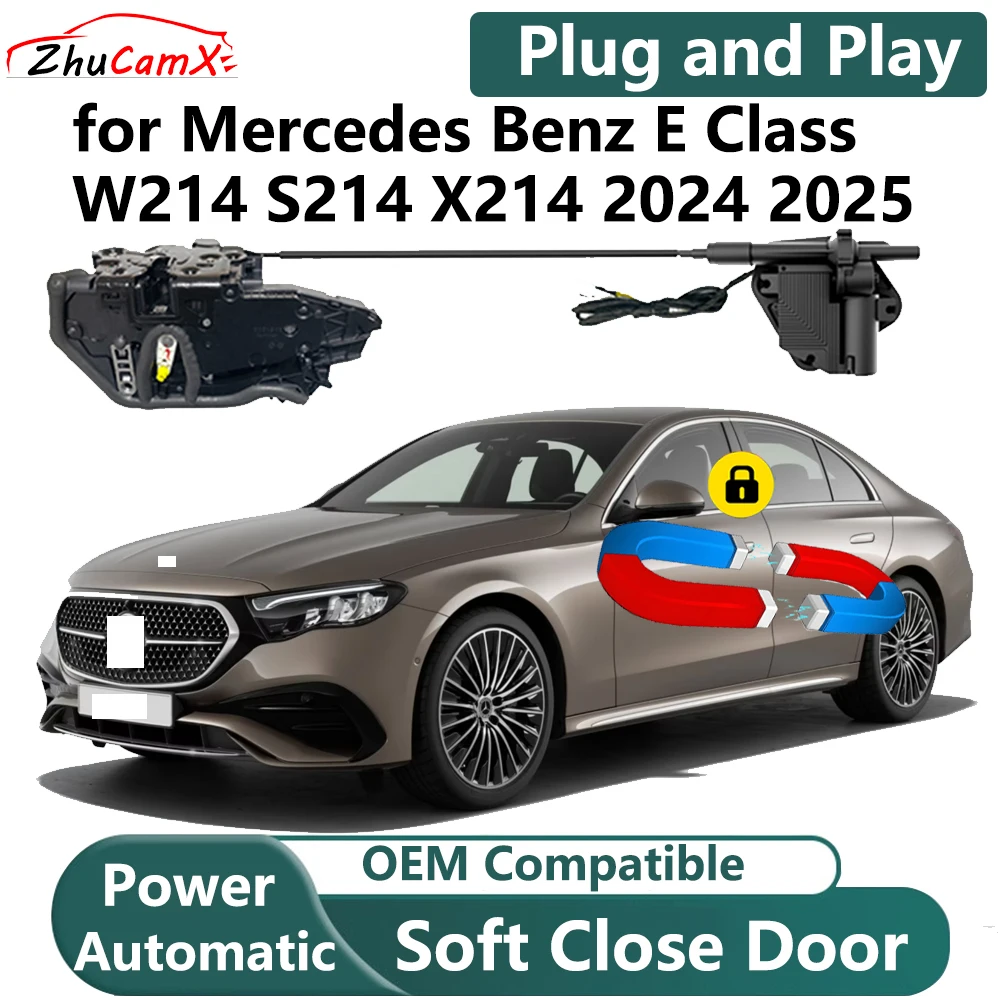 ZhuCamX for Mercedes Benz E Class W214 S214 X214 2024 2025 Car Electric Soft Close Door System Power Closing Door Latch Lock