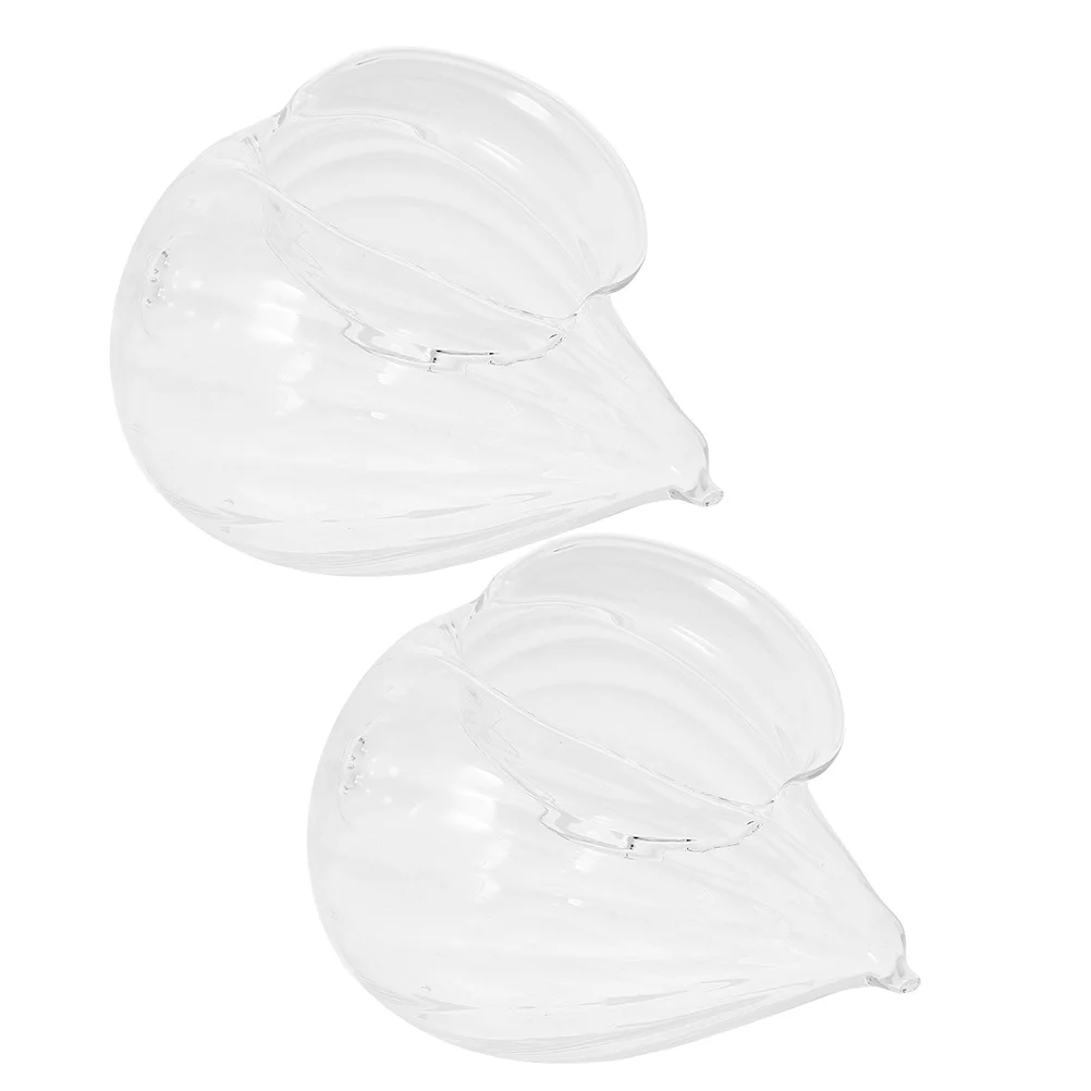 2 قطعة نظارات محارة على طراز المحيط 370 مللي أكواب كوكتيل فريدة من نوعها أدوات شرب النبيذ الزجاجية الشفافة للمنزل بار الحفلات الجمالية