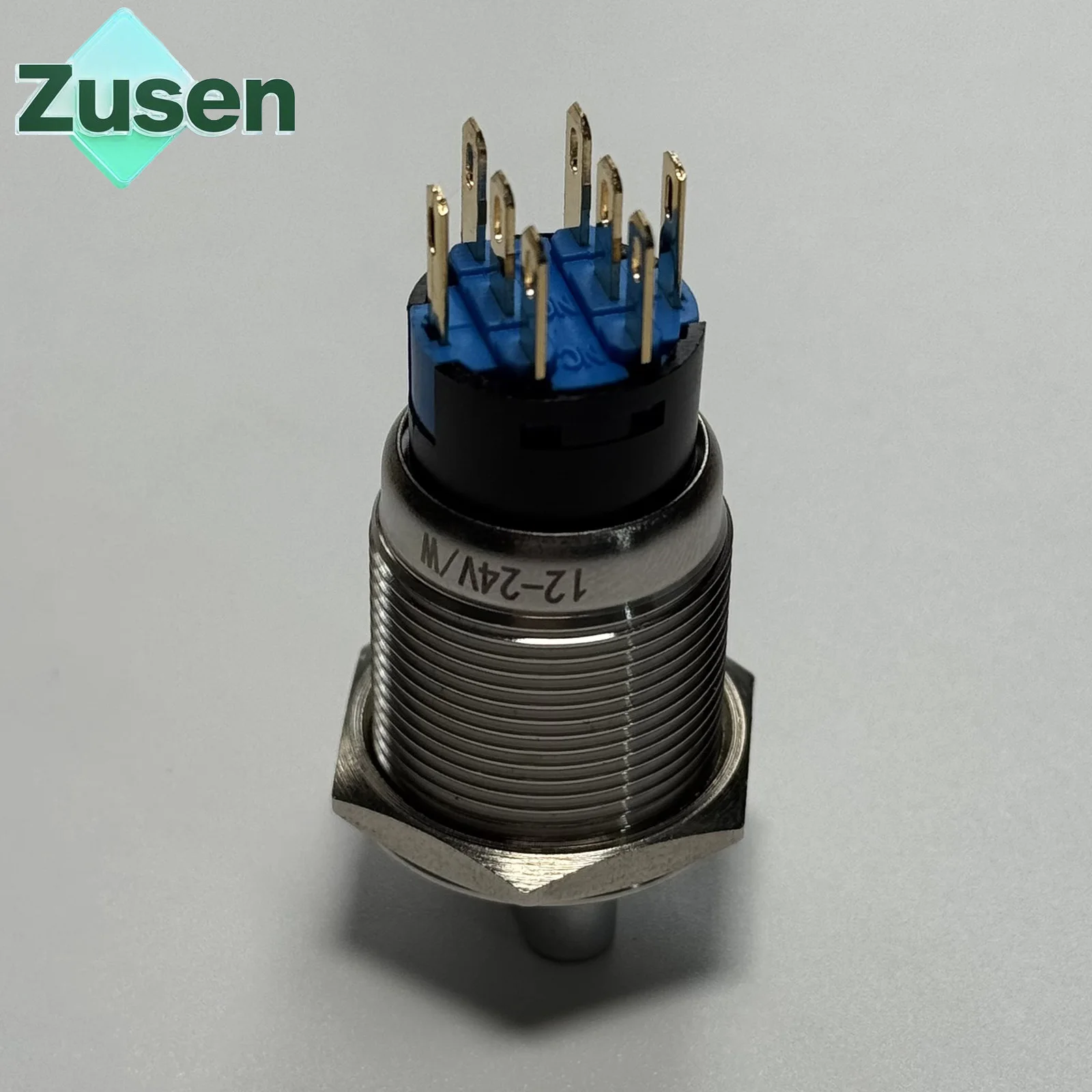 Zusen 19mm Illuminated Arrow Symbol 2NO2NC Metal Selector Knob Switch 2/3Positions Fixed IP65 3V 6V 12V 24V 110V 220V view 5