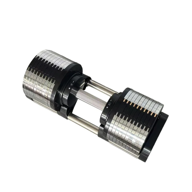 New fitness weightlifting unisex adjustable dumbbells Full steel plate round adjustable dumbbells