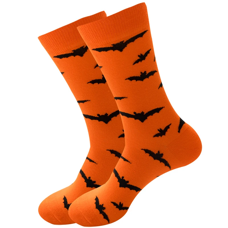 1 Pair Autumn Winter New Fashion Socks Halloween Men\'s Socks Skull Alien Bat Women\'s Socks Pumpkin Socks Monster Midtube Socks