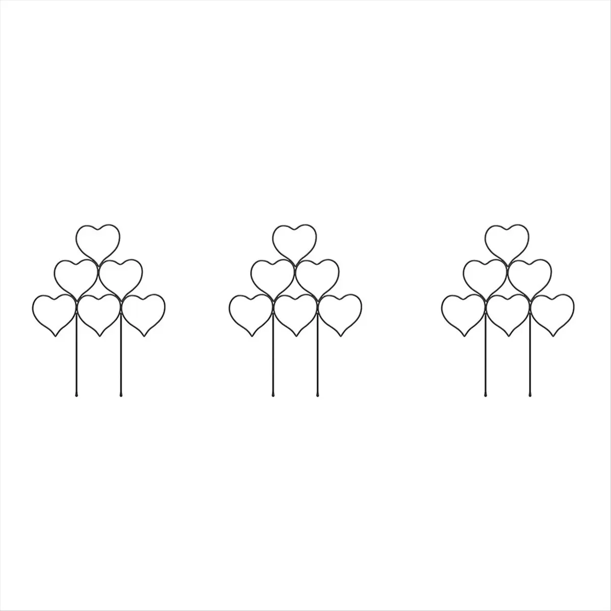 A24I Indoor Plant Trellis for Climbing Plants,Stackable Garden Trellis for Potted Plants, Small House Plant Trellis 3 Pack