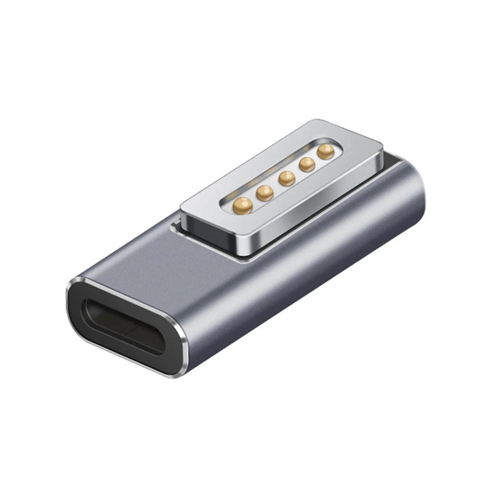 محول USB من النوع C أنثى إلى مغناطيسي PD مع مصباح مؤشر لملحقات Macbook Air/Pro Comnputer