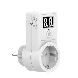 220-240V Digital Countdown Timer Smart Control Plug-In Switch Socket Auto Power Off Electronic Device Timing Tools EU Plug ﻿