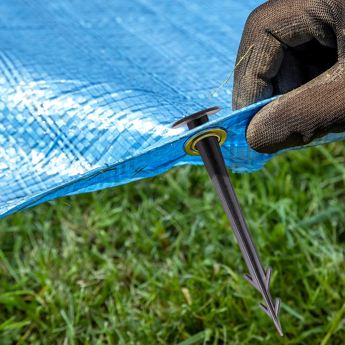 

50Pcs Plastic Ground Anchors 12Cm Heavy Duty Tent Pegs for Camping Garden Membrane Fixing Stake Outdoor Tarp Fasteners