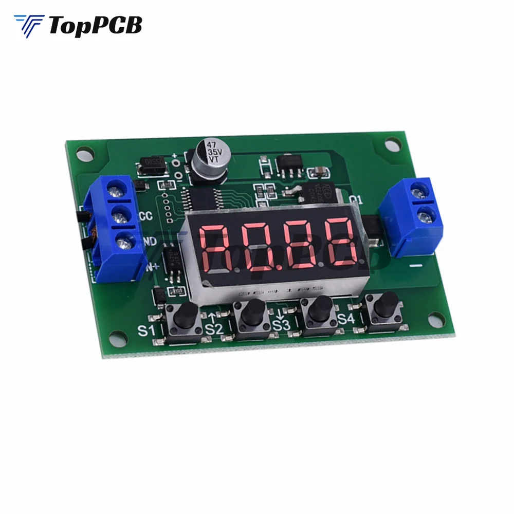 Relé de retardo de tiempo DC 5-30V LED temporizador Digital interruptor de Control ciclo de atenuación gatillo módulo de relé de retardo placa de relé de tiempo 12V 24V