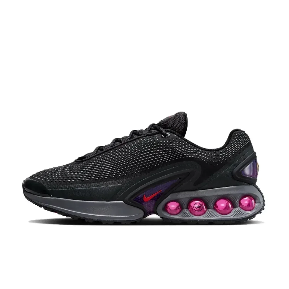 Nike-Chaussures de course Air Max Dn pour hommes, baskets basses, confortables, décontractées, absorption des chocs, anti-ald, couleurs noir et violet