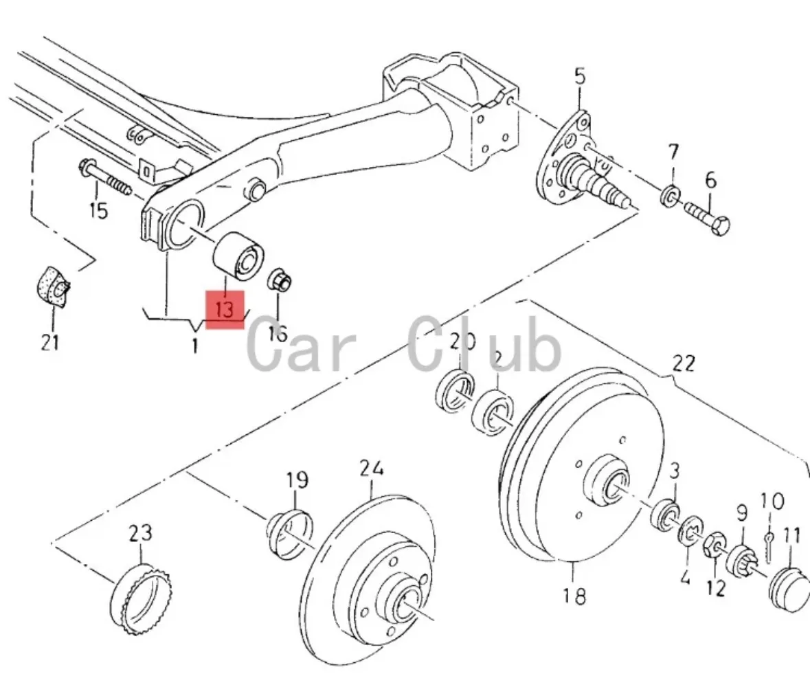 Rear Axle Left  / Right Beam Mounting Bush Engine Mount 6N0 501 541D / 6K0 501 541A for Seat CORDOBA IBIZA for VW POLO
