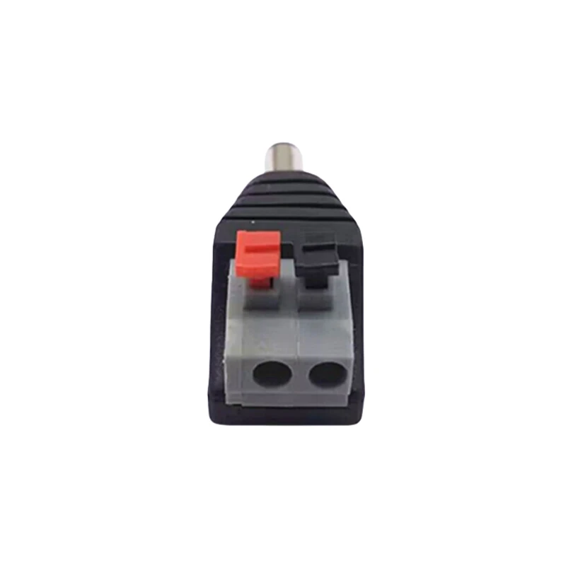 2PCS 12V DC Power Plug 2.1mm x 5.5mm Press Connector 5.5X 2.1mm Adapter for CCTV Camera LED Strip Terminals