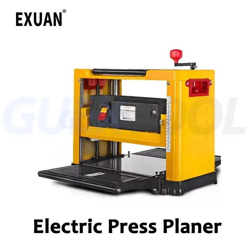 Electric Thickness Planer DIY Woodworking Planing Machine Benchtop Planer Household Press Planer Automatic Feed Grinding Machine