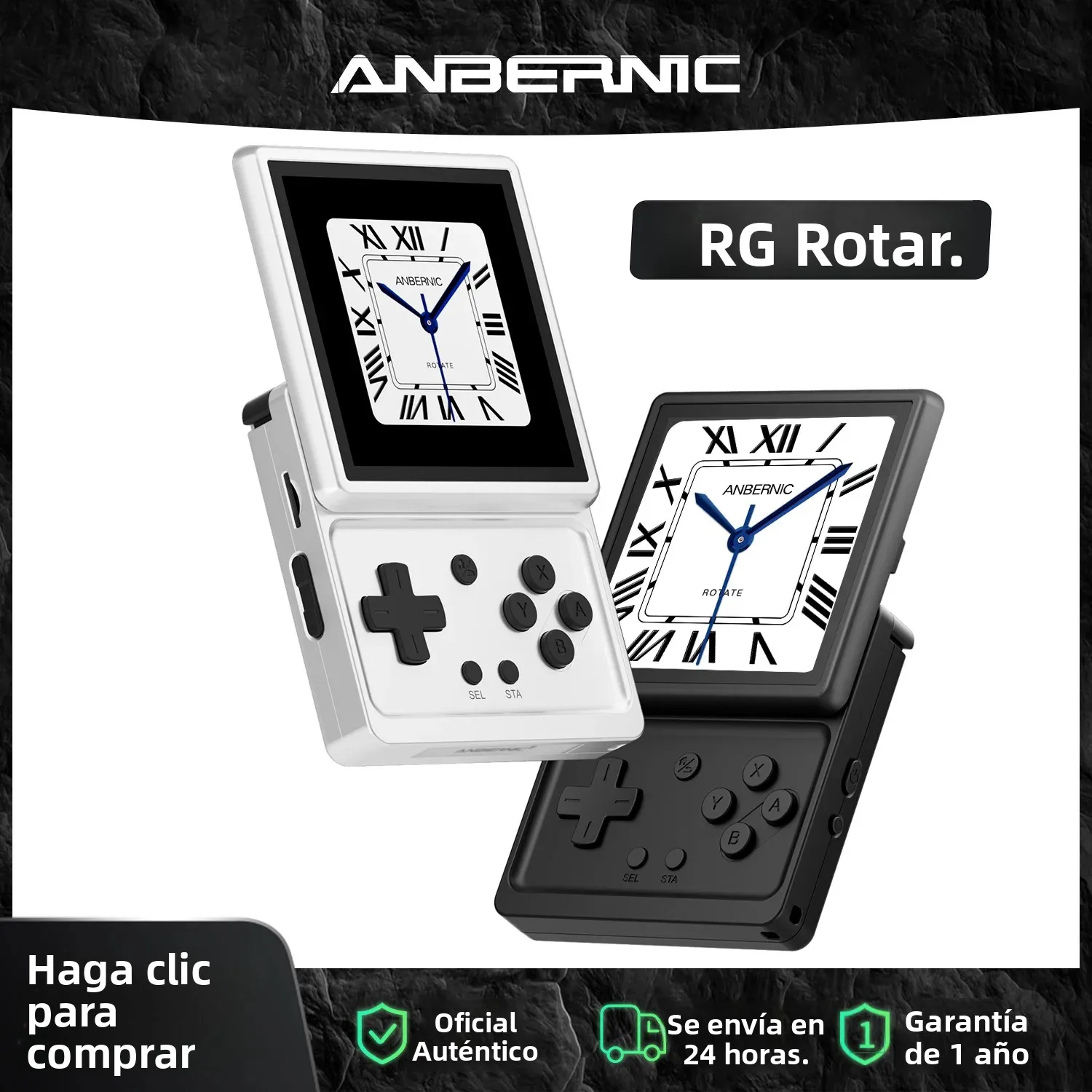 Consola de Juegos Retro Portátil Anbernic RG Rotate, Android 12, T618, Pantalla IPS, Emulador de Juegos, 3GB+32GB, WiFi, Dispositivo de Juego Portátil