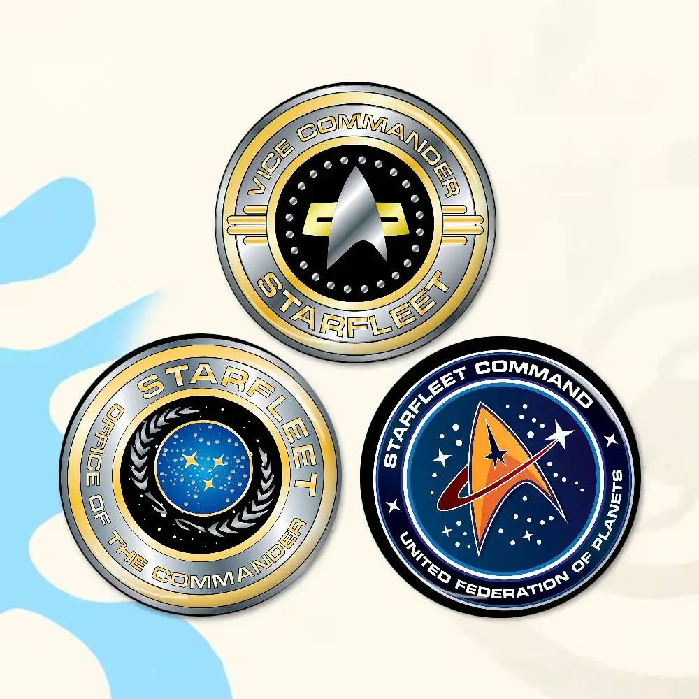 Sci Fi Series S-Star T-Trek Movie 58mm Cute Series Pins Funny Badge Interesting Animals Brooches Backpack Clothes Gift Accessory